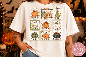 Kawaii Fall Pumpkin Sublimation, a Seasonal Illustration by Rose Art