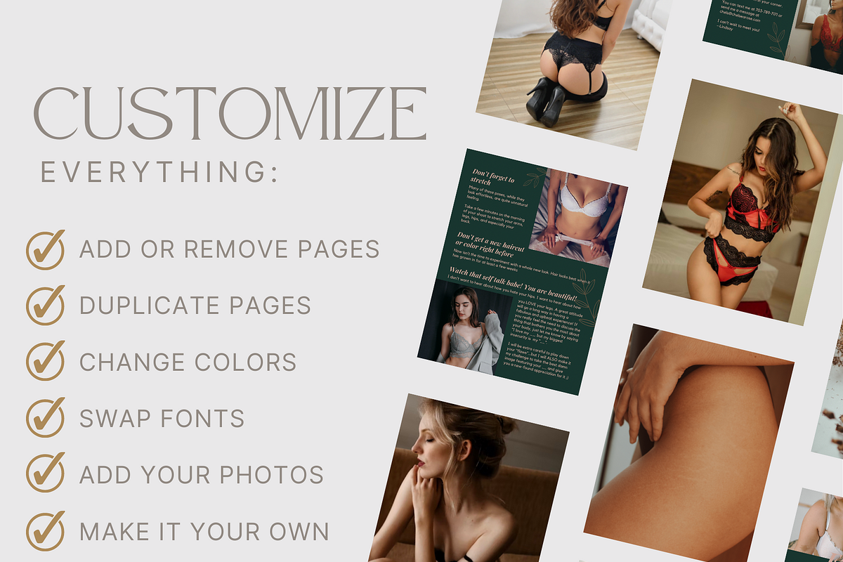 TEAL Boudoir Photography Guide, a Magazine Template by Signature Edits (Photo 10 of 12)