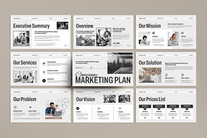 Company Marketing Plan Presentation, a Presentation Template by MightyDesign