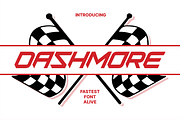Dashmore - Fast Racing Fonts, a Sans Serif Font by Konstantine Studio (Thumbnail 1 of 4)