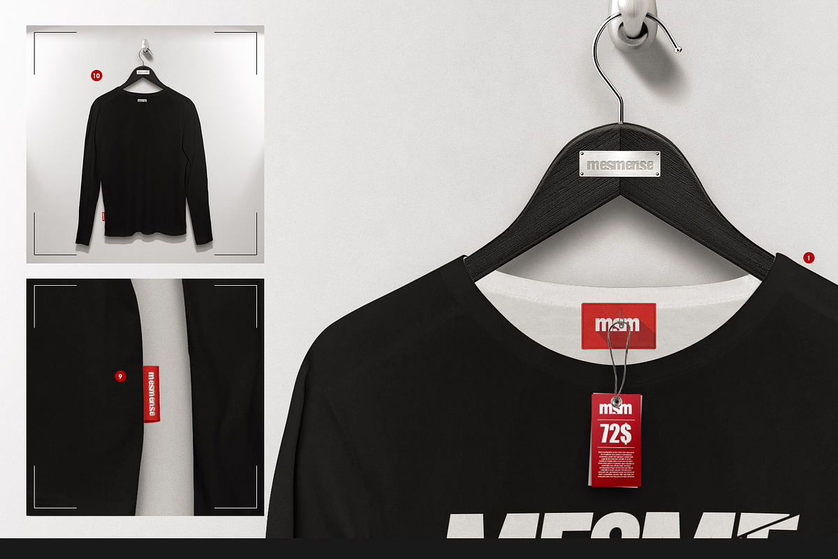 Longsleeve On 5 Stages Mock-up, a Hoody Mockup by Mocca Mockups Store (Photo 8 of 72)
