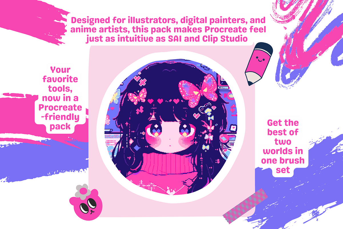 Premium Pixel Brushes for Procreate, a Brush Add-On by nikiartcorner (Photo 8 of 9)