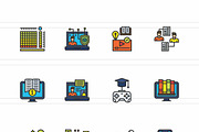 25 EdTech & AI Learning Icons., an Outline Icon by IconBunny (Thumbnail 2 of 2)