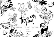 Hawaii Hula Girls Tropical Doodles, an Outline Icon by KaramfilaS (Thumbnail 1 of 6)