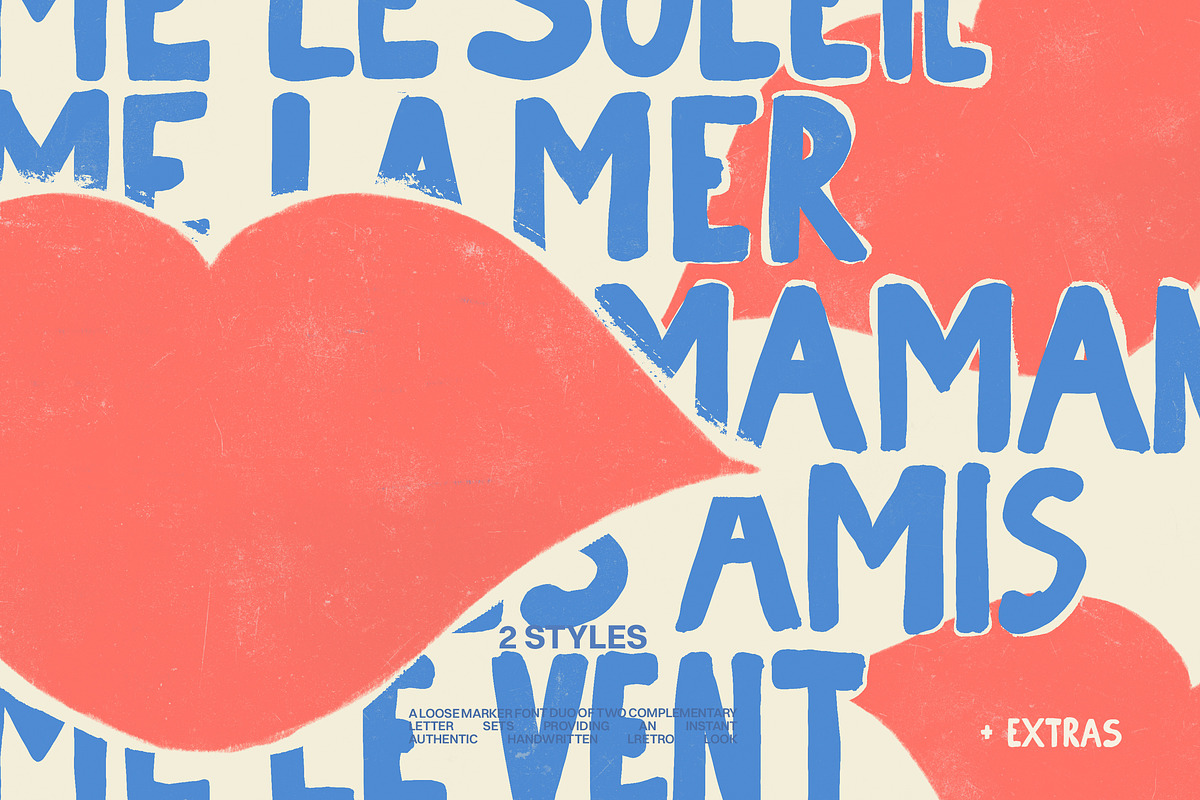 Handmade Retro Marker Font Duo, a Sans Serif Font by Laras Wonderland (Photo 2 of 14)