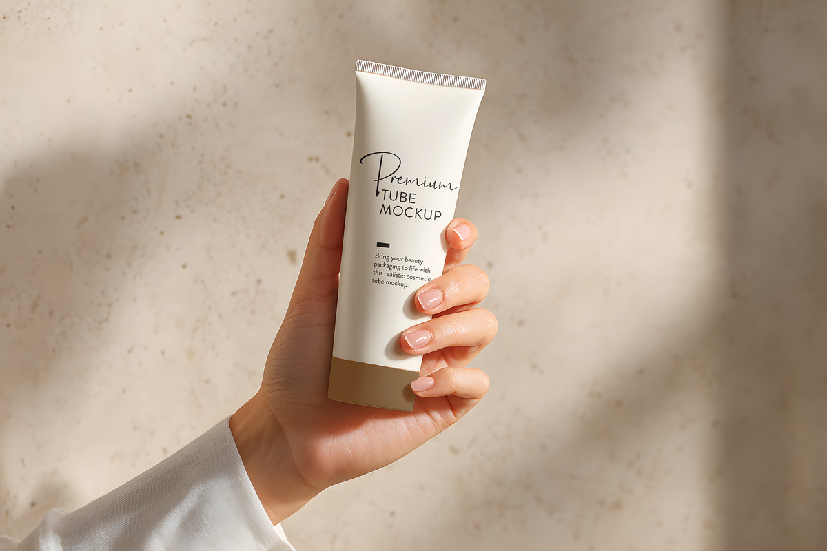 Metallic Cosmetic Tube Mockups, a Packaging Mockup by GenesisCreativeCo (Photo 1 of 4)