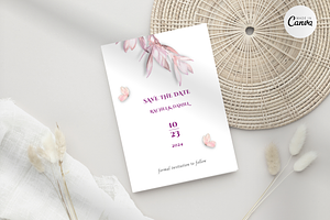 Asian Floral Save The Date - B10A