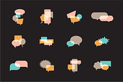 speech bubble icons, a Solid Icon by vekstok (Thumbnail 4 of 5)