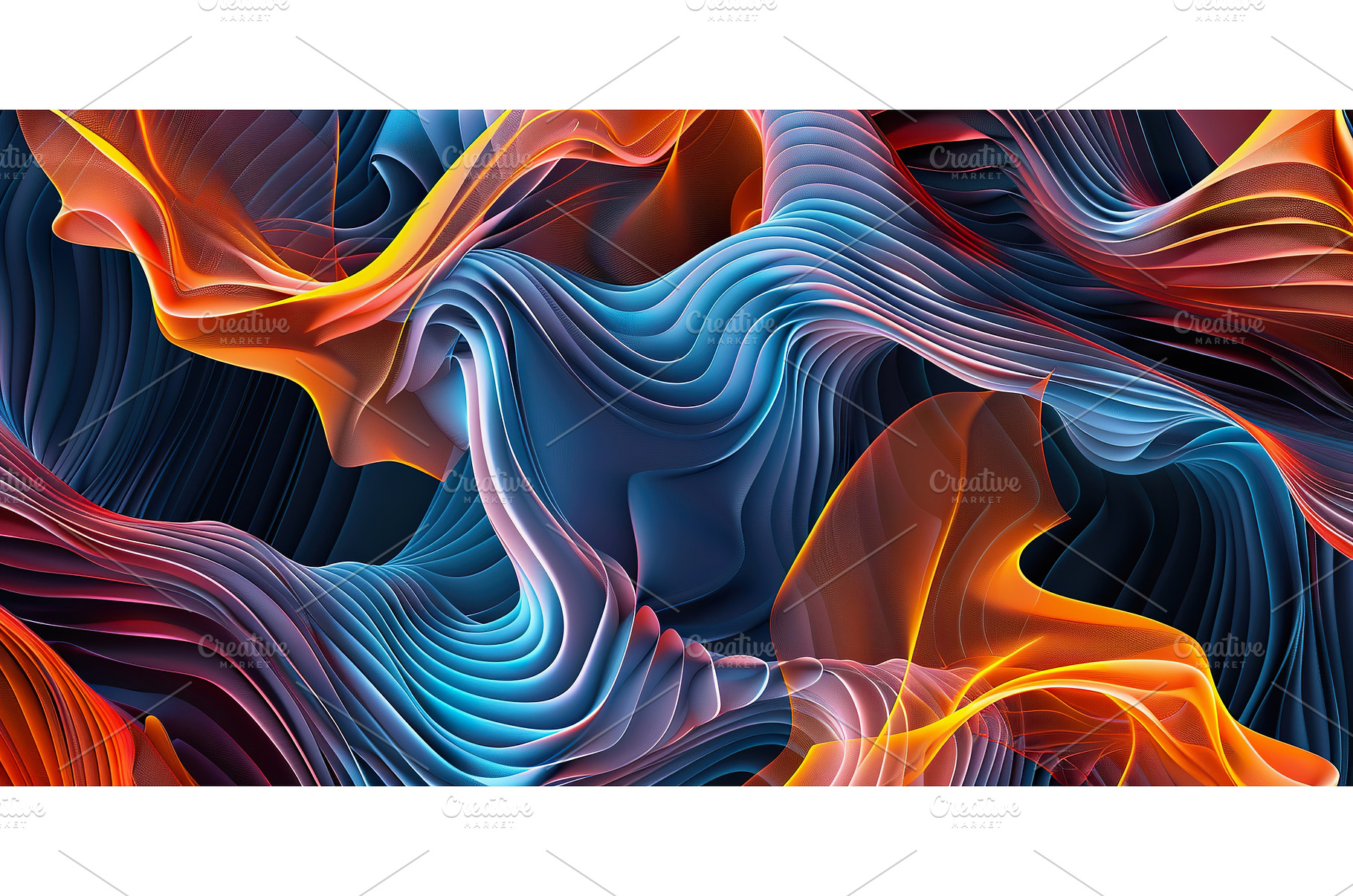Abstract Colorful Flowing Shapes, an Abstract Photo by Lermont51