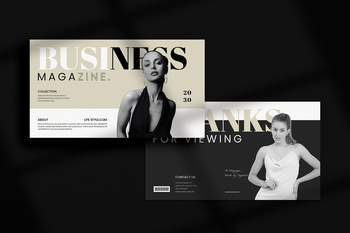 Business Magazine Canva Template, a Presentation Template by TemplateFolio-Shop (Photo 10 of 13)