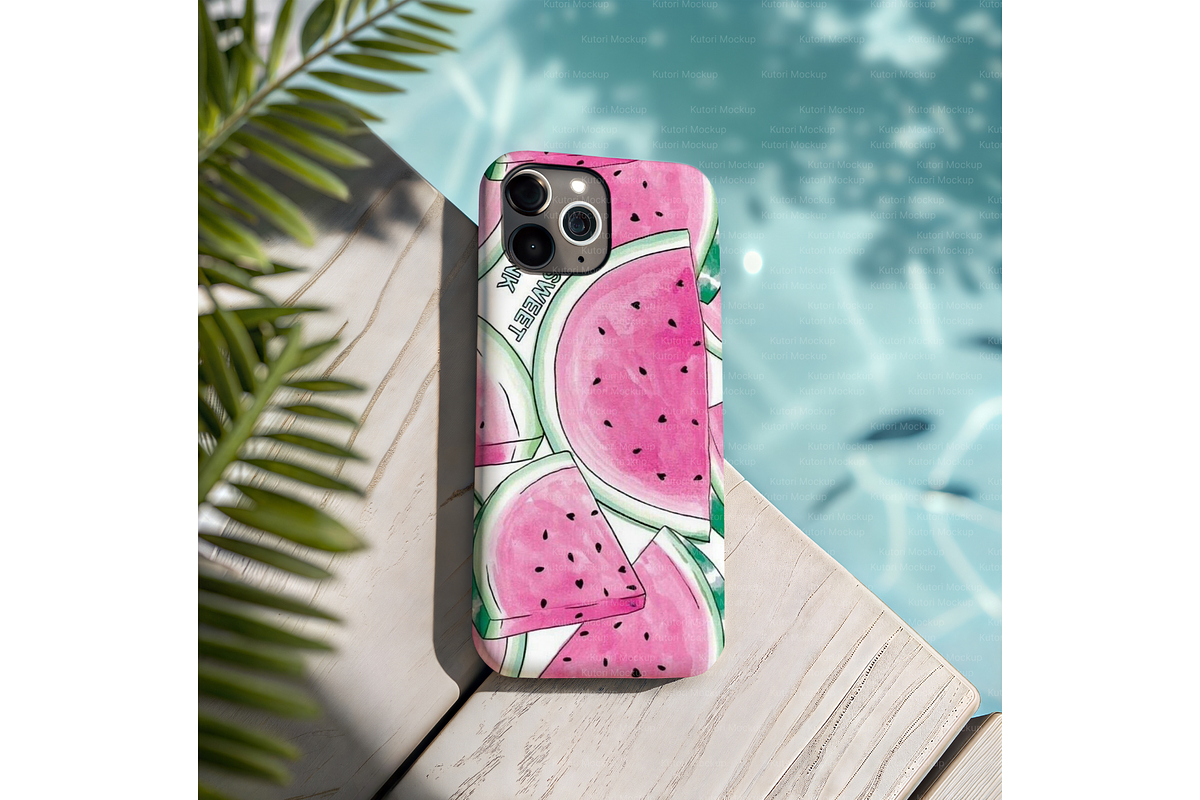 iPhone Cover Mockup by the Pool, a Product Mockup by MockupWizard (Photo 5 of 5)