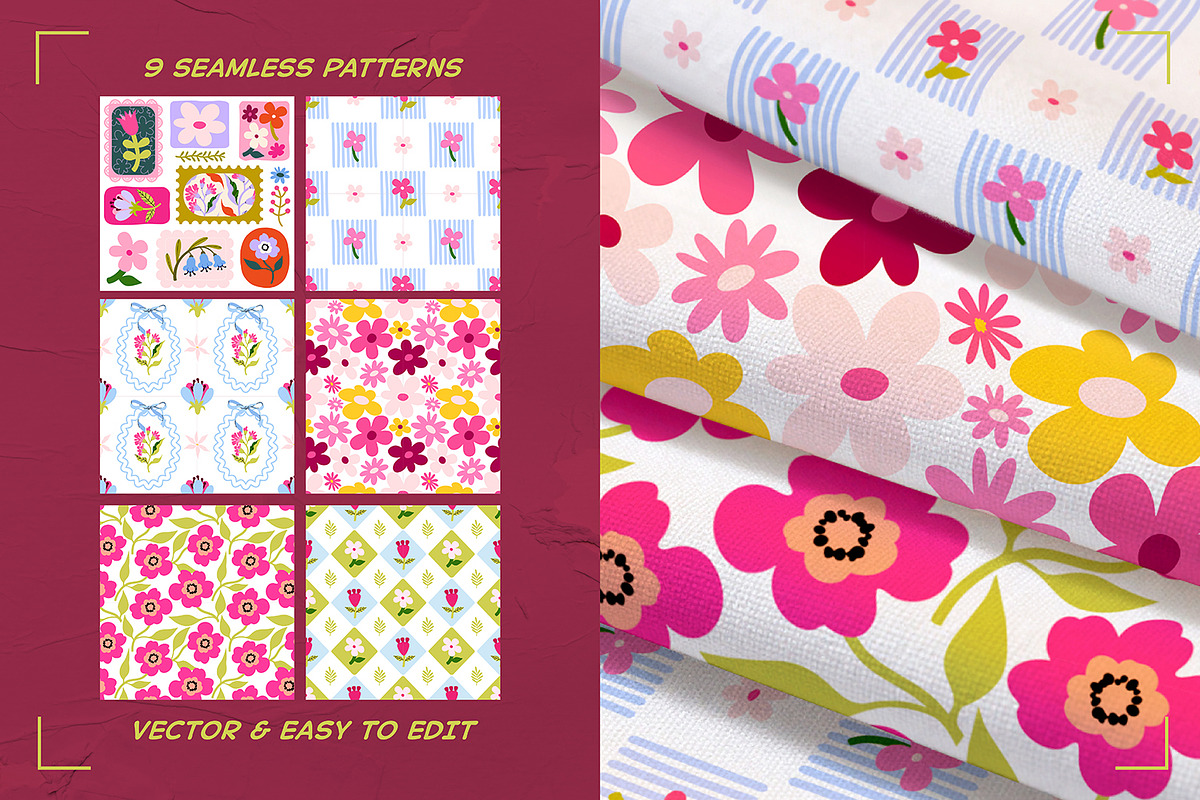 Floral stickers & patterns bundle, an Object Illustration by UnaAnya (Photo 6 of 10)