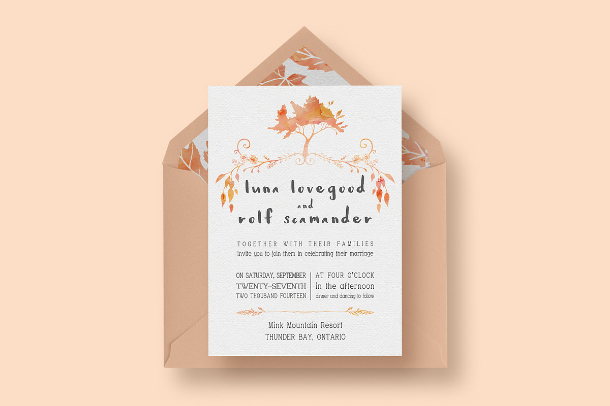 Watercolour Tree Wedding Suite, an Invitation Template by Knotted Design (Photo 3 of 4)