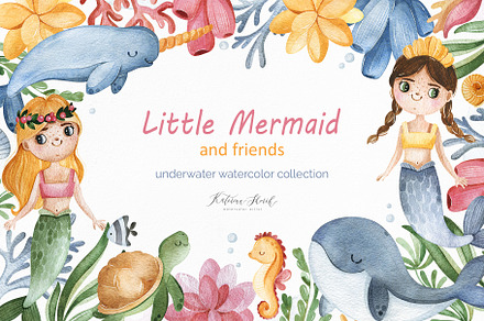 The Little Mermaid and friends.