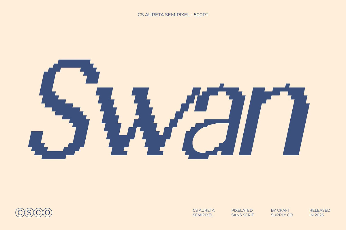 CS Aureta Semipixel, a Sans Serif Font by Craft Supply Co. (Photo 2 of 8)