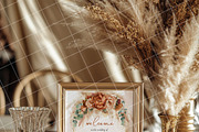 Boho 8x10 table sign number mockup, an Advertising Mockup by Blush Roses Print (Thumbnail 4 of 8)