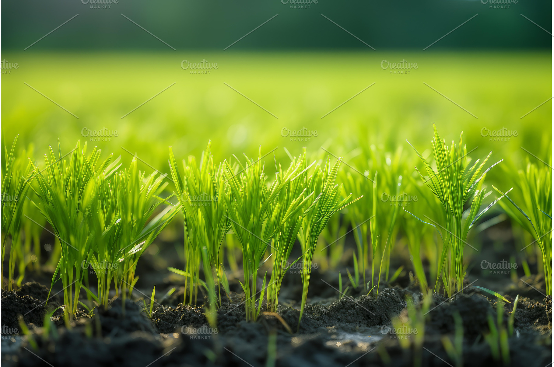 Young green seedlings growing in, a Nature Photo by Ylivdesign