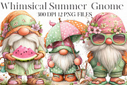 Whimsical summer gnome Clipart, an Illustration by Designworld (Thumbnail 1 of 6)