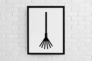 Rake Silhouette SVG, an Object Illustration by newminddesign (Thumbnail 2 of 3)