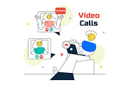 10 Video Call Illustration, a Person Illustration by denayunebgt (Thumbnail 4 of 4)