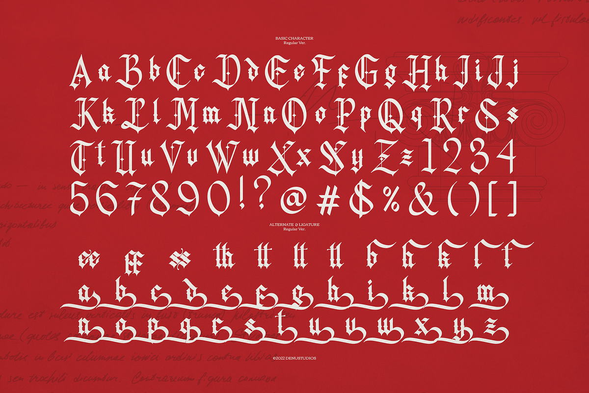 Kileydot | Blackletter Typeface, a Blackletter Font by Denustudios (Photo 10 of 12)