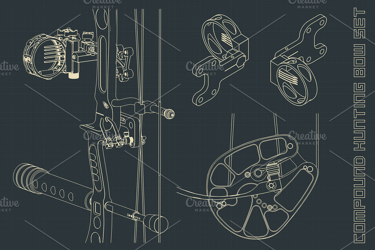 Compound Hunting Bow Set, a Sport Illustration by Blacklight (Photo 7 of 8)