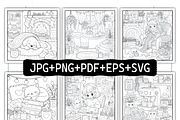 Cozy Hygge Moment Coloring Book, a Decorative Illustration by Ink Gallery (Thumbnail 2 of 8)