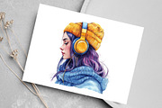 Watercolor Traveler Girl Clipart, an Illustration by Canvas Craft (Thumbnail 6 of 8)