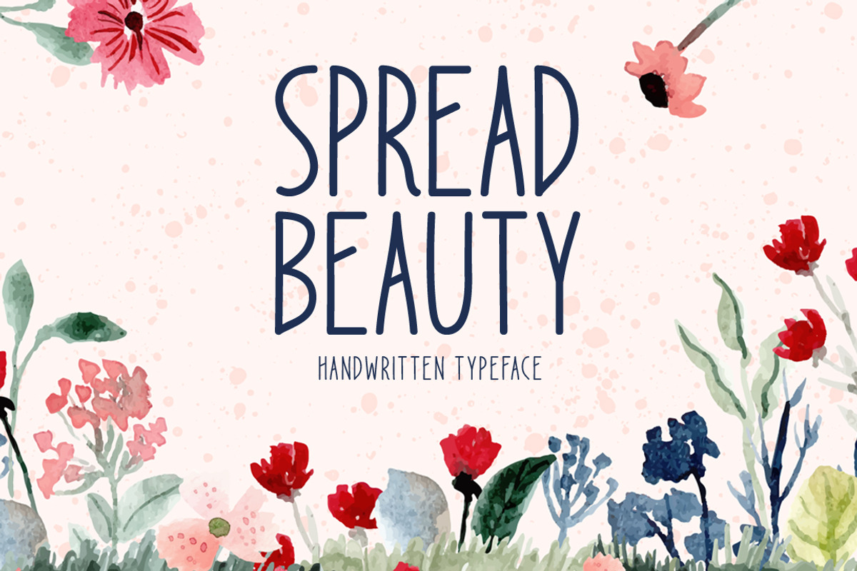 Spread Beauty Typeface, a Script Font by Seemly Fonts (Photo 1 of 4)