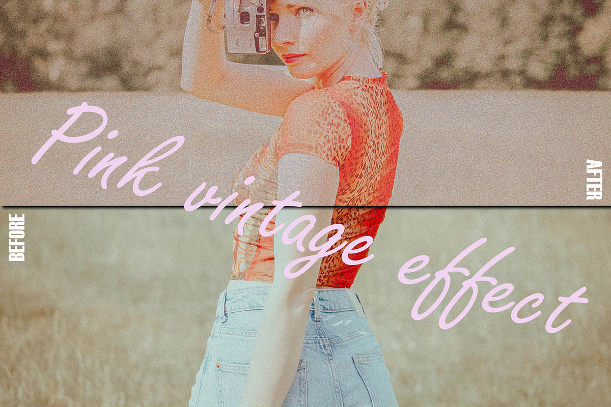 PinkVintage Photo Effect, a Texture Graphic by Drawwell (Photo 4 of 6)