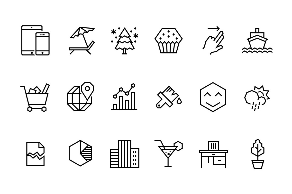 Angular- 1400 icons, an Outline Icon by Xinh Studio (Photo 1 of 3)