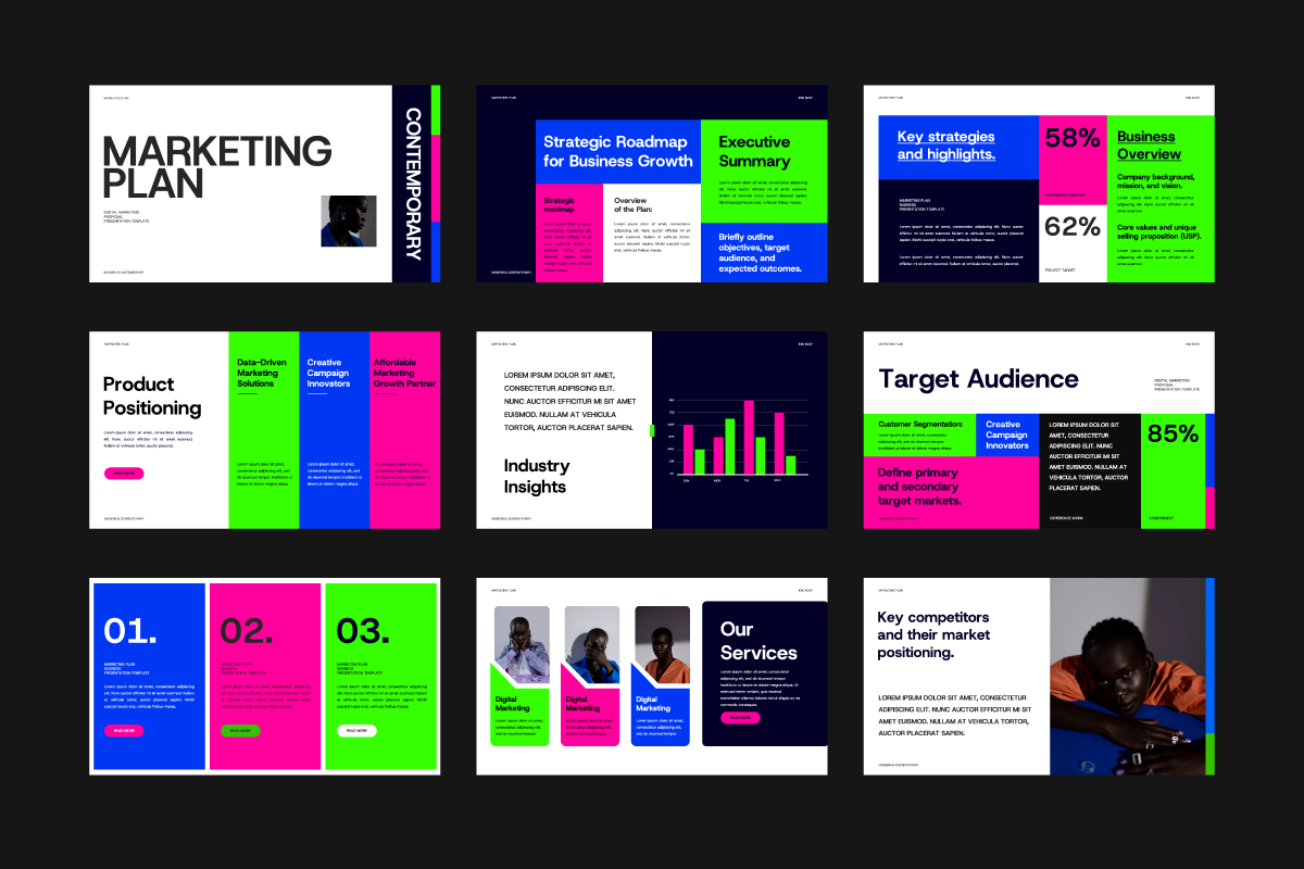 Vibrant - Marketing Plan Powerpoint, a Presentation Template by Dirtytemp Studio (Photo 8 of 10)
