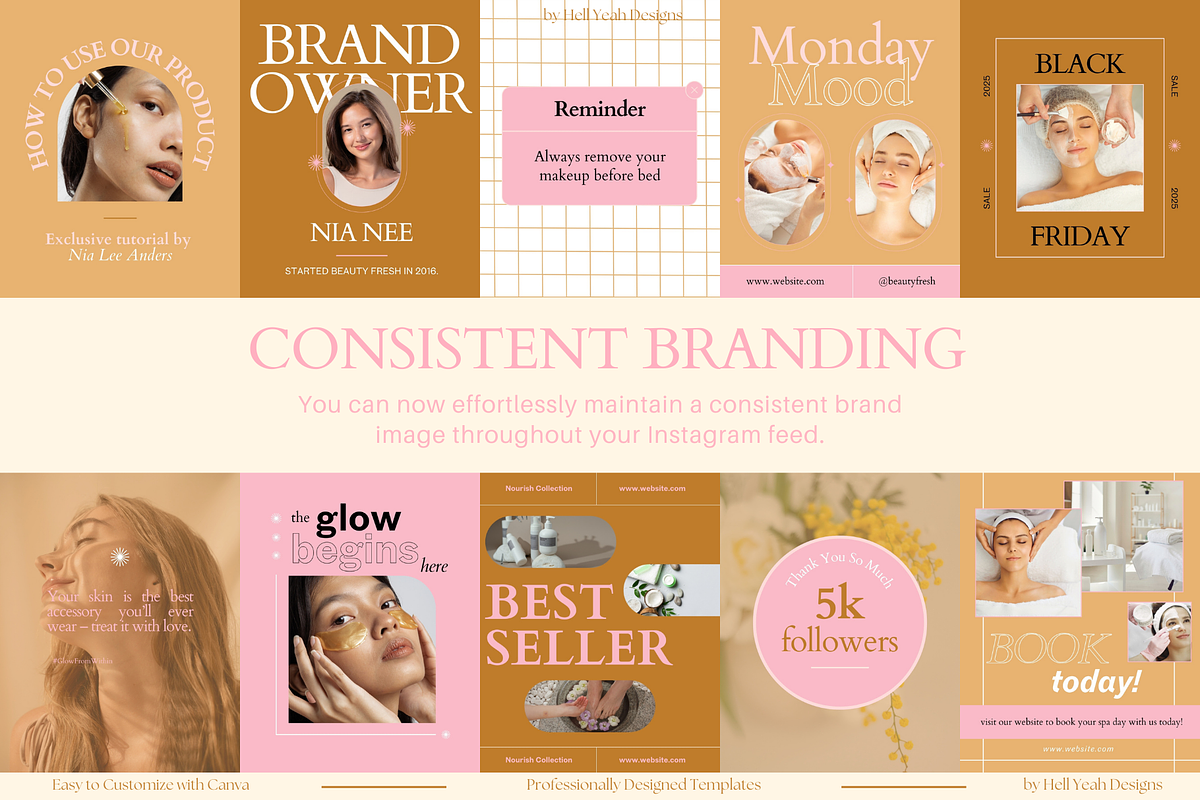 Blush & Glow Instagram Post Template, a Social Media Template by HellYeahDesigns (Photo 5 of 8)