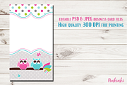 Owl Business Card Template, a Business Card Template by Pinkinks (Thumbnail 2 of 2)