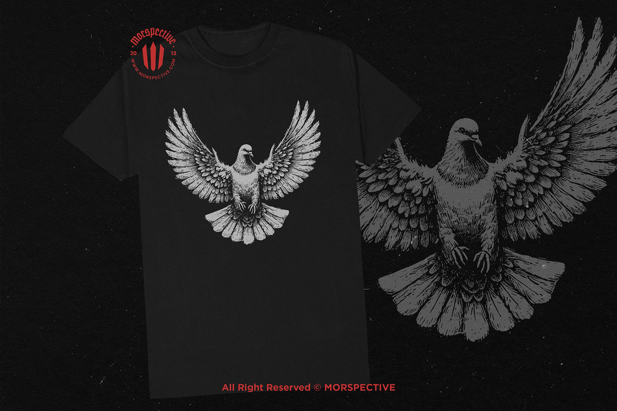 10 Bundle Dark Art Dove Standing, an Illustration by Morspective (Photo 2 of 7)