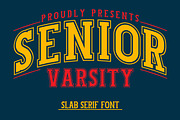 Senior Varsity, a Slab Serif Font by Mini_World (Thumbnail 1 of 10)