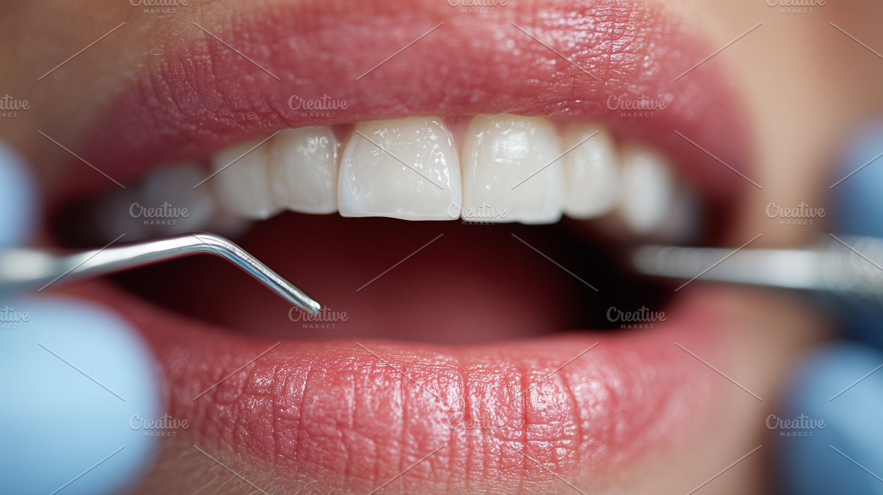 Dental examination with dentist tool, a Health & Medical Photo by MistyDay