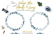 Indigo Blue Florals and Leaves, an Illustration by Momo Studio (Thumbnail 6 of 8)