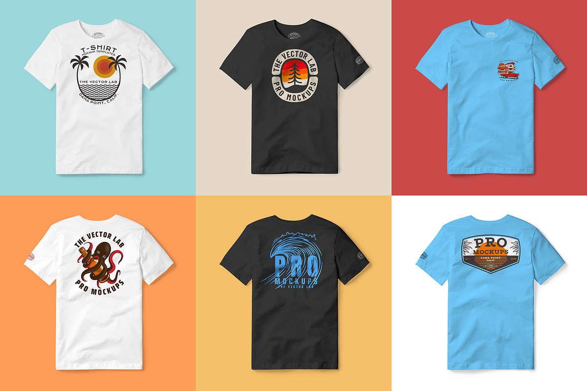 Flat Lay Pro T-Shirt Mockups, an Apparel Mockup by TheVectorLab (Photo 3 of 4)