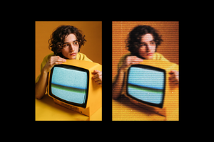 Retro TV Photo Effect