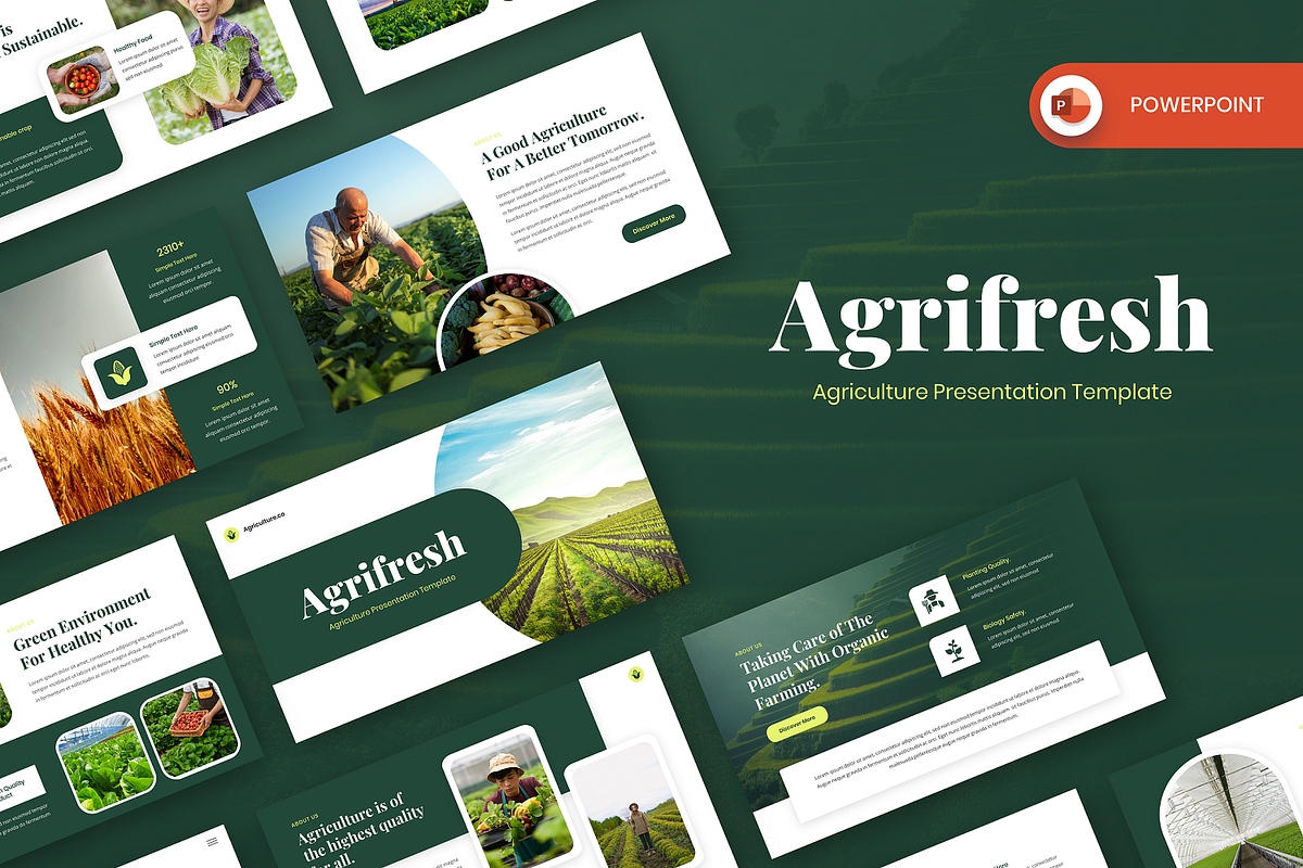 Agrifresh - Agriculture PowerPoint, a Presentation Template by Biwarastudio (Photo 1 of 5)