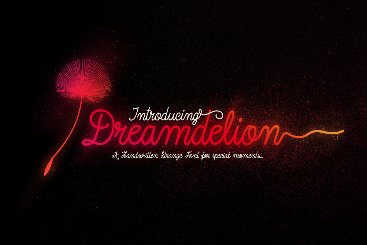 Dreamdelion Font Script preview 2