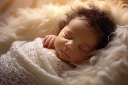 A photograph showing the innocence and purity of a newborn baby, a Person Photo by designvectx
