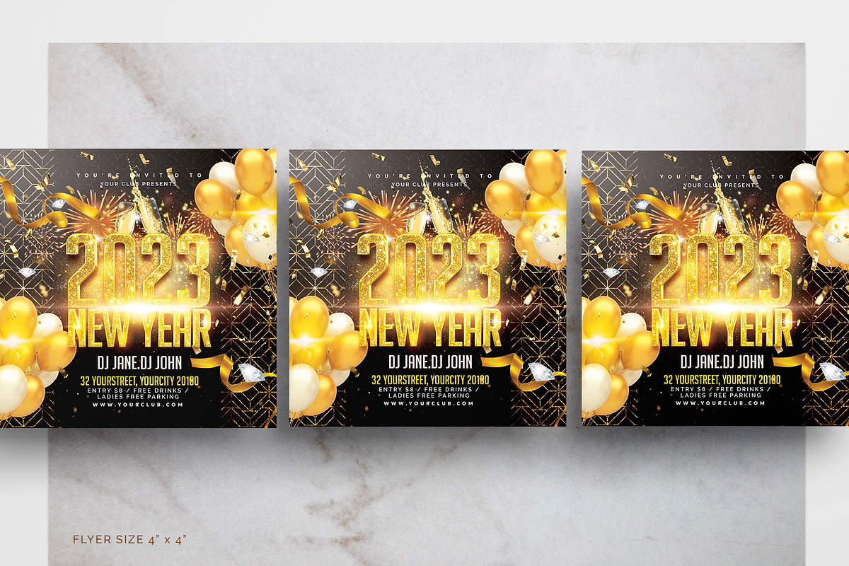 New Year Flyer, a Flyer Template by Creativestoree (Photo 2 of 2)