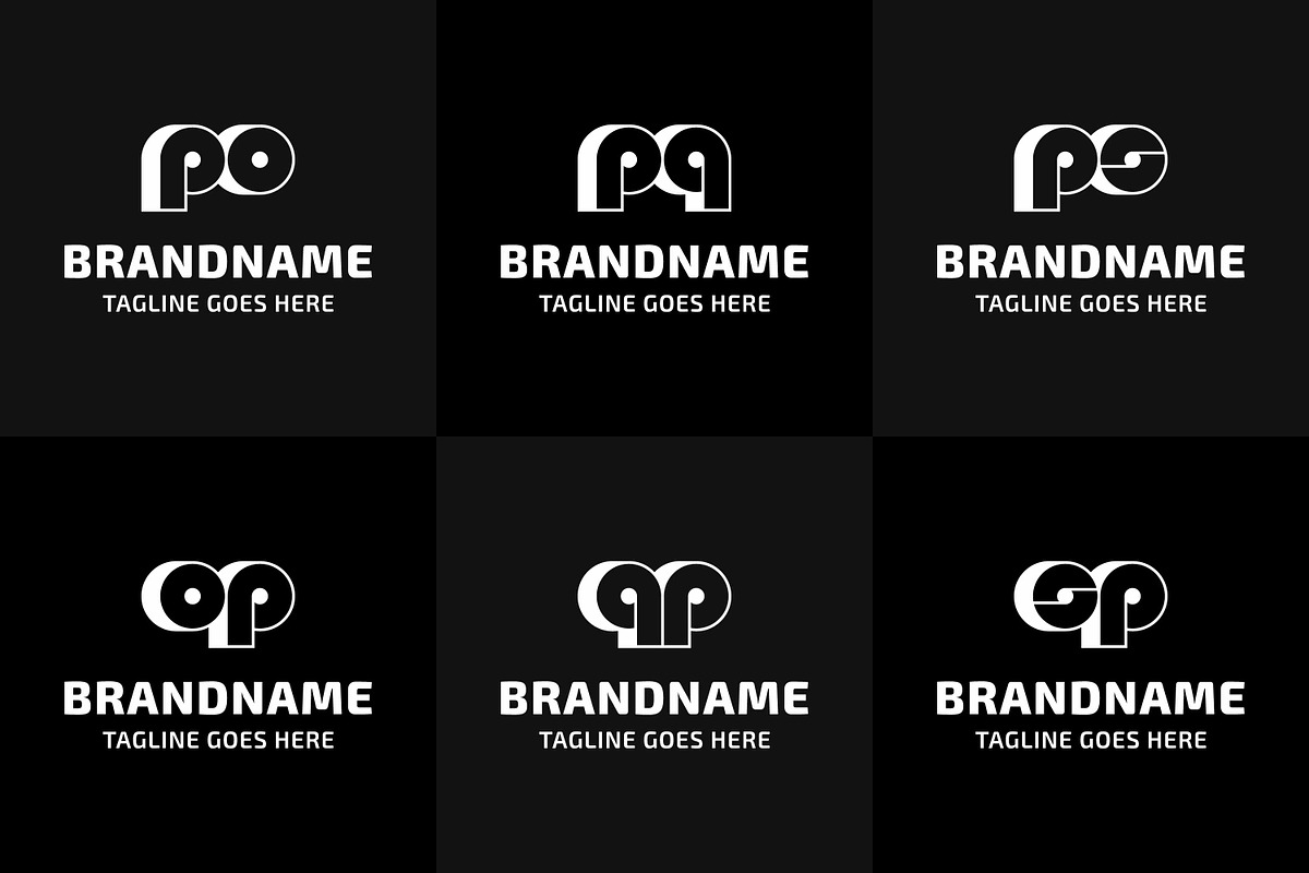 Letters PO OP PQ QP PS SP Bold Logo, a Branding & Logo Template by Pray Art Design Studio (Photo 2 of 2)