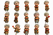 Whimsical Grandma Holding Heart Clip, an Illustration by Libby Wishes (Thumbnail 7 of 7)