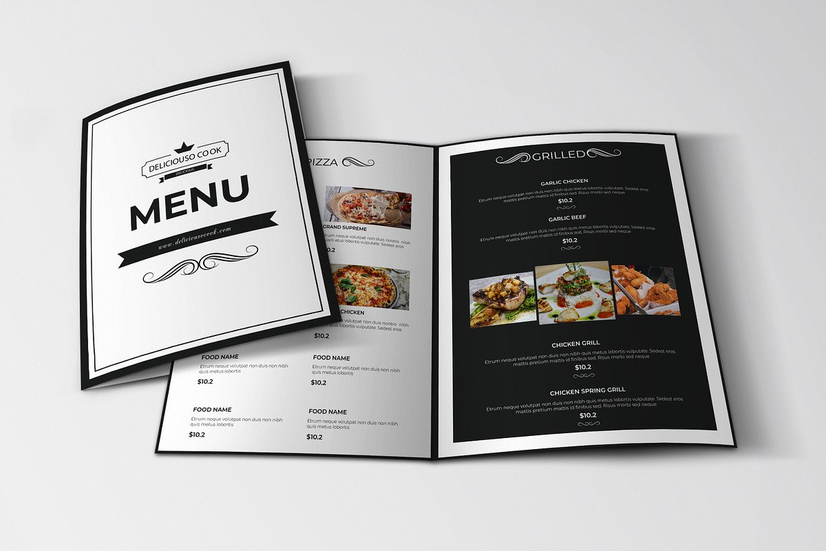 Restaurant Menu Brochure, a Brochure Template by Template Shop (Photo 3 of 5)
