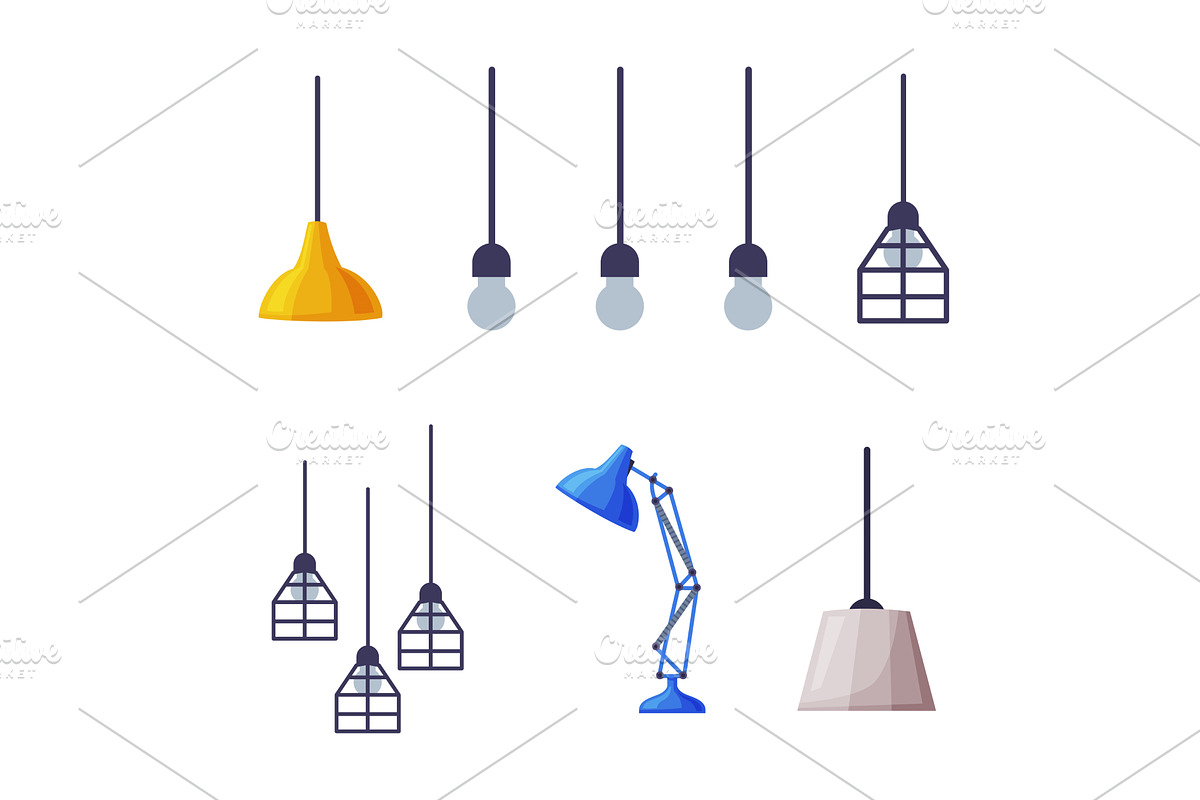 Modern Room Interior Items with, an Object Illustration by TopVectors