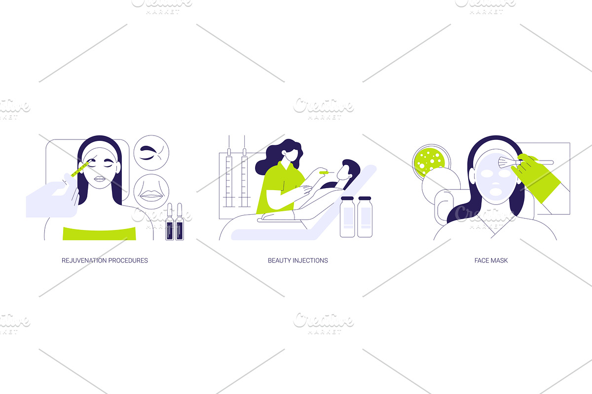 Skin treatment isolated cartoon, a Person Illustration by Visual Generation