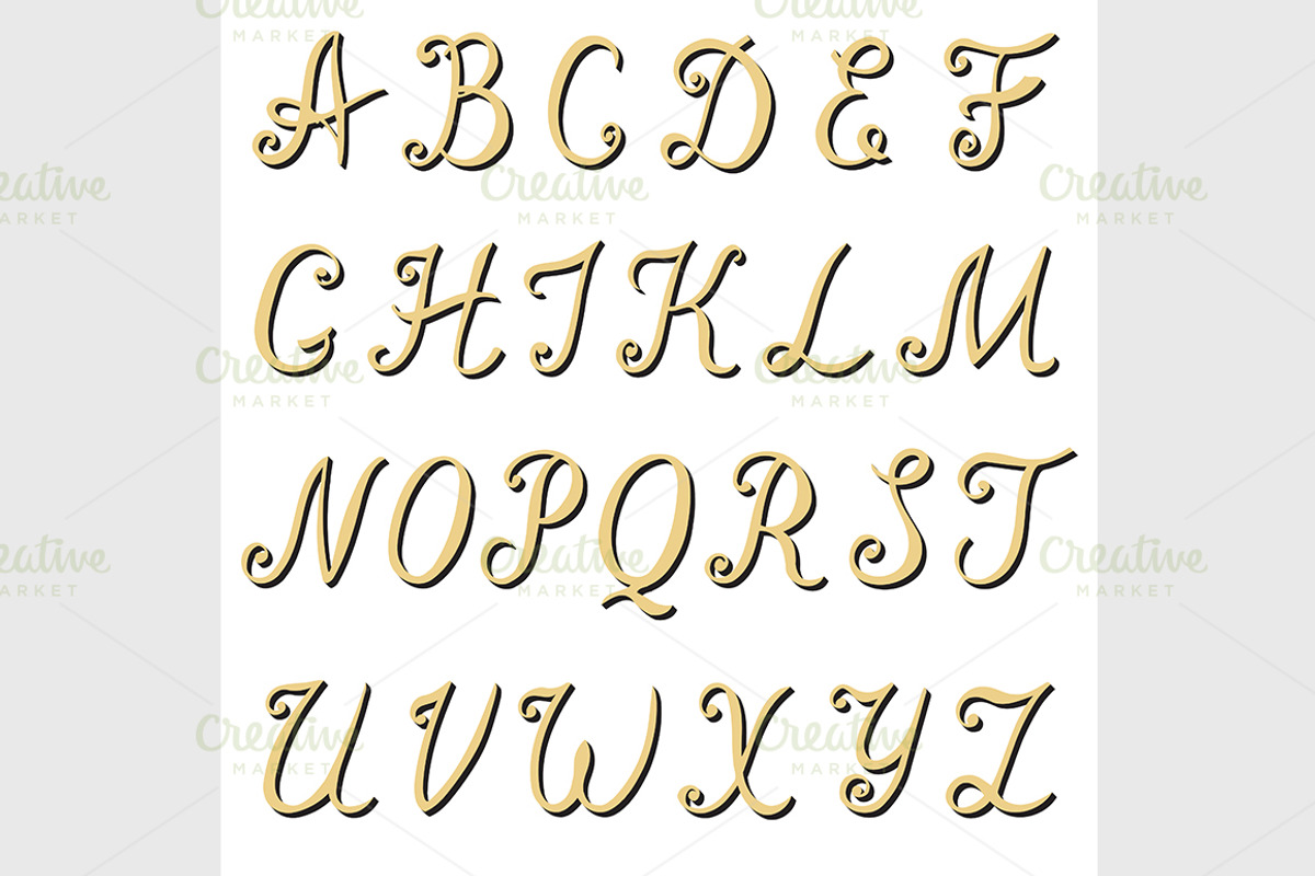 Hand drawn alphabet